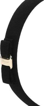 Ferragamo Womens Vara Headband Black Cotton Rayon Pla Headbands