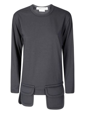Comme Des Garçons pocket-detail long-sleeve t-shirt - women - Polyester - M - Black