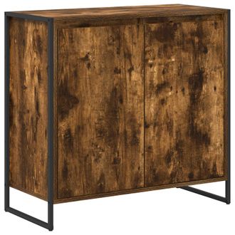 vidaXL Armario Auxiliar Roble Humo 79 X 36 X 75 Cm Vidaxl