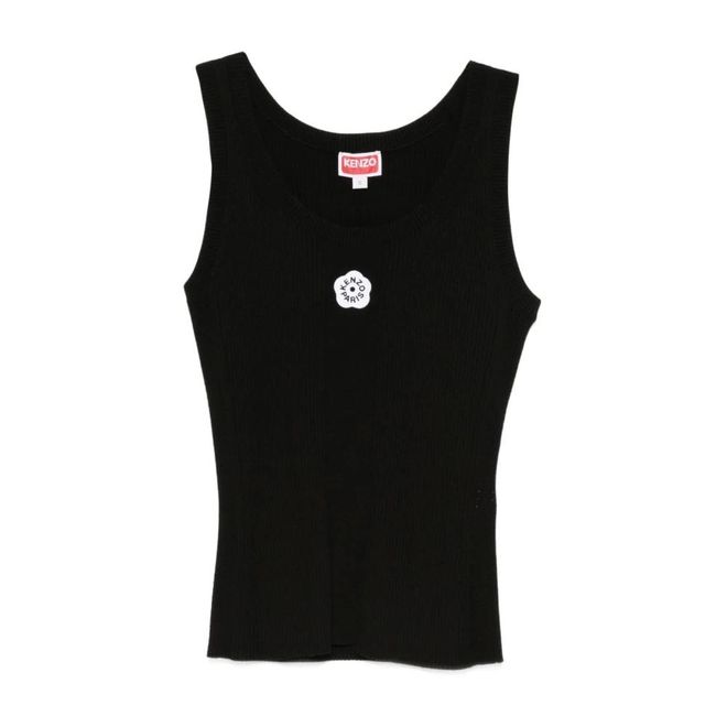 KENZO ノースリーブ Kenzo Sleeveless Tops, female, Black, Size: L Black Floral