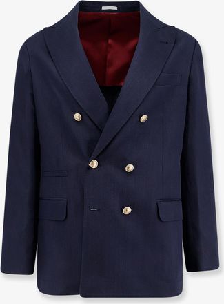 Brunello Cucinelli Blazer in seta e lino - BRUNELLO CUCINELLI - gender_Man