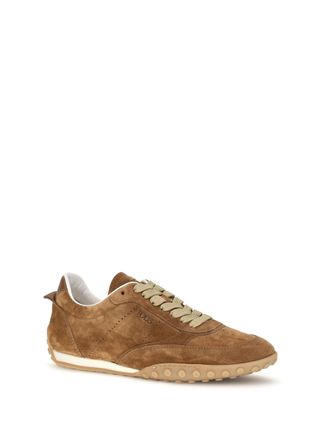 Tod's Womens Suede Leather Sneakers Marrone Chiaro Upper: Suede; Sole: Rubber