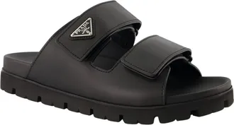 Prada Chanclas de Piel - Shoes - Hombre - Negro - 40 EU