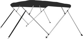 vidaXL Toldo Bimini De 4 Arcos Gris 243x180x137 Cm Vidaxl