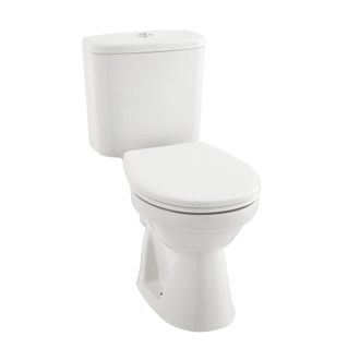 Clifton Premium OPEN BACK Rimless Pan Toilet Set in White