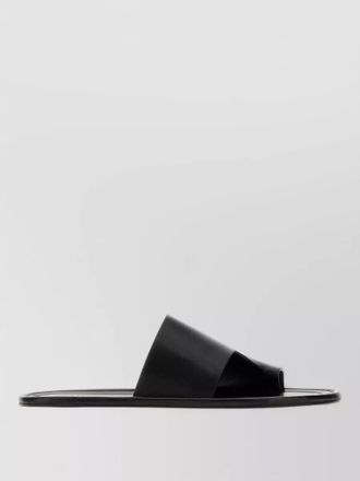 The Row malick leather thong flat sole slippers