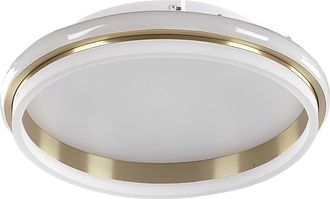 Beliani Lámpara de techo led metal dorado