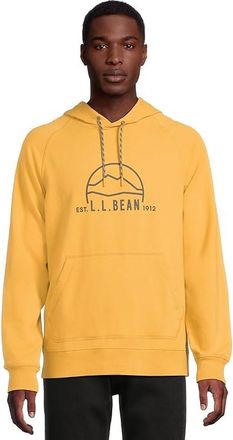 L.L.Bean Beans Camp Hoodie Mens Sweatshirt Warm Gold Katahdin Logo : LG, Cotton/Polyester/Spandex