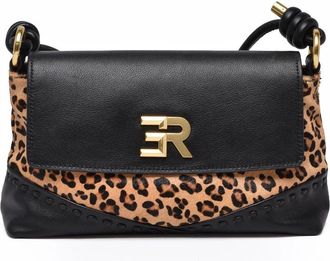 Ermanno Scervino Alicia Cavallino Shoulder Bag With Leopard Pony Print