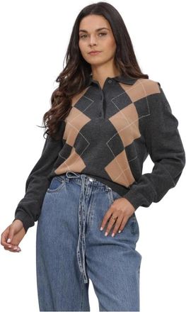 Second Female Truien & Vesten, Dames, Veelkleurig, L, Shailene Knit Polo