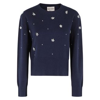 Semicouture Dames, Truien, Blauw, Maat: S Wol