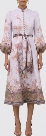 Zimmermann Abito chemisier in lino con stampa floreale
