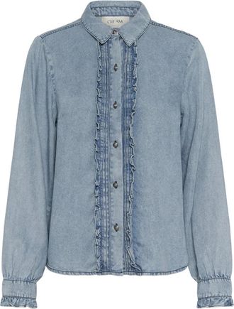 Cream Shirts - Dames - Overhemden - Blauw - XS - Denim - Overhemden