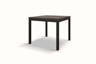 Konte Design Mesa de madera, acabado acero y metal antracita 90x90-180x90