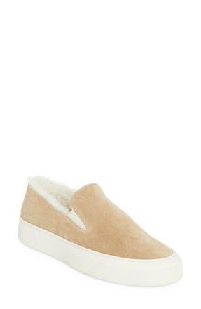 Common Projects Genuine Shearling Slip-On Sneaker in Tan at Nordstrom Rack, Size 12Us / 42Eu