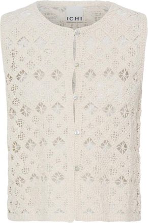 Ichi Cardigans - Dames - Vesten - Beige - L - Truien & Vesten