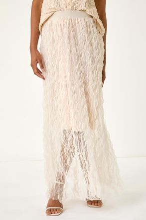 Roman Textured Mesh Skirt