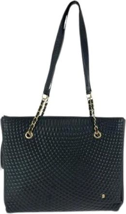 Bally Pre-owned Shoulder Bags, female, Black, Size: ONE SIZE Pre-owned Leather Shoulder Bag