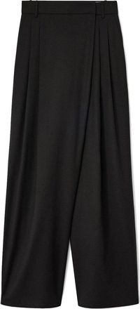 Ganni Calendered Wool Mid Waist Pants