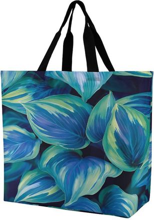 Generic Green Planet Plants Reusable Shopping Bags Large Capacity Grocery Bag Heavy Duty Tote for Women 40x40x16cm