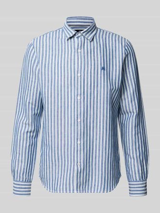 Lerros Regular Fit Freizeithemd aus Leinen-Mix mit Kentkragen in Marine, Gr&ouml;&szlig;e XXXL