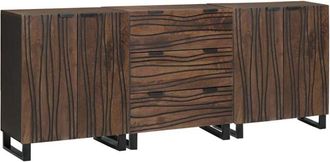 vidaXL Vidaxl - Juego de muebles de baño 3 pcs Marrón 180 x 33 x 75 cm