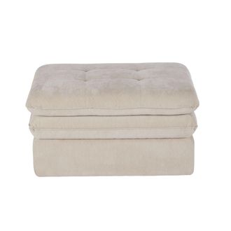 Maisons du monde Puf-arc&oacute;n de tela reciclado beige