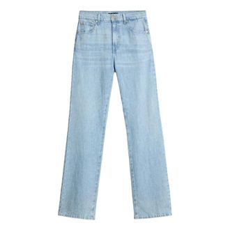 7 For All Mankind Straight Jeans, female, Blue, Size: W26 Light Blue Denim Trousers