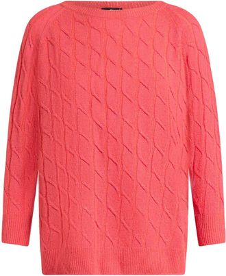 Etro cable knit jumper - women - Viscose/Wool/Metallic Fibre - 40 - Red