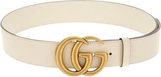 Gucci Pre-owned Belts, female, White, Size: ONE SIZE Pre-owned Wide Leather Belt