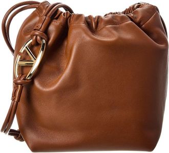 Valentino Sac Vlogo Pouf Leather Bag