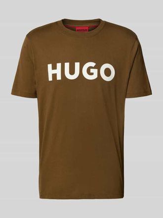 HUGO BOSS Regular Fit T-Shirt aus reiner Baumwolle Modell DULIVIO in Hazel, Gr&ouml;&szlig;e L