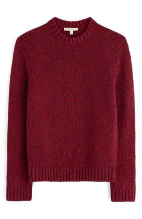 Seasalt Cornwall Bizen Neppy Wool Blend Crewneck Sweater in Conker at Nordstrom, Size Xx-Large