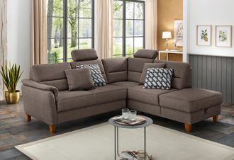HOME AFFAIRE Ecksofa »Palmera L-Form, B: 236 cm« optional Bettfunktion & Bettkasten, Federkern