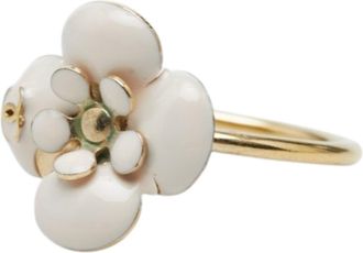 Chanel Enamel Gold Plating Band Ring (Pre-Owned)