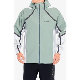 adidas Chaqueta Impermeable Adidas Terrex Nat Geo Verde Plata M