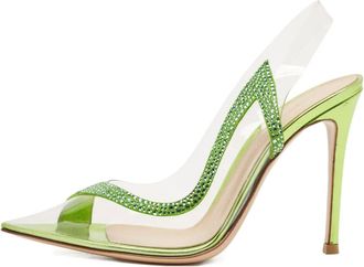 Gianvito Rossi 105 mm Hortensia pumps verfraaid met kristallen - Groen