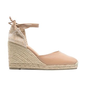 Castaner Wedges, female, Pink, 7 UK, Almond Beige Wedge Heel Shoes