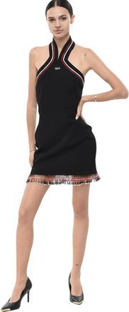 Off-white Black Halter Neck Mini Dress