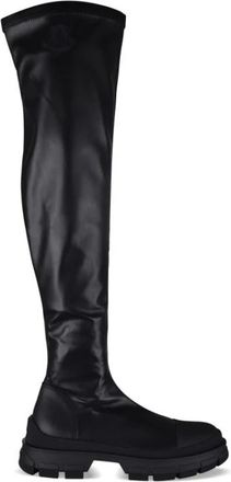 Moncler Hevea High Boots - Dames - Over de knie laarzen - Zwart - 40 EU - Leer - Schoenen