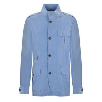 Moorer Denim Jackets, male, Blue, Size: 2XL Light Denim Jacket