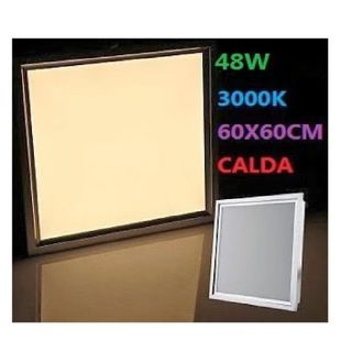 Trade Shop Trade Shop Traesio - Trade Shop - Panel Led L&aacute;mpara Quadrato 48w Incasso 220v Fred White Calda 60x60cm