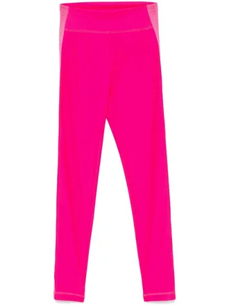Versace Jeans Couture logo-trim leggings - Pink
