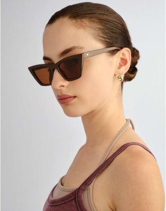 Le Specs Veledrome - Occhiali da sole cat-eye marroni-Marrone