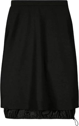 Tory Burch Zwarte wollen midi-rok met zijden voering - Dames - Midirokken - Zwart - S - Wol - Rokken