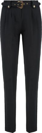 Versace Jeans Couture Stretch Viscose Broeken - Dames - Slim Fit Broeken - Zwart - 2XS - Broeken