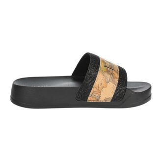 Alviero Martini 1A Classe Black Flip Flops and Sliders - female - Alviero Martini 1a Classe - Sliders - Black - 4 UK - Shoes