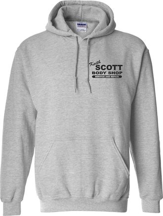 Generic Keith Scott Grey Hooded Sweat One Tree Hill Body Shop Adult Hoodie