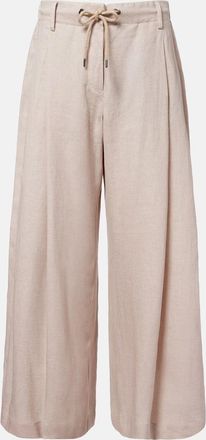 Brunello Cucinelli Linen wide-leg pants