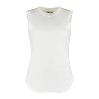 The Attico Crew Neck Tank Top - female - The Attico - Sleeveless Tops - White - S - Tops